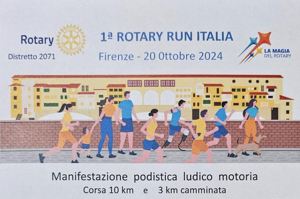 A Firenze arriva la prima Rotary Run. La corsa non competitiva con un fine nobile